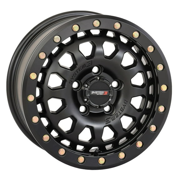 System 3 SB-6 Beadlock 15x7 UTV Wheel - Matte Black (5x4.5) 6 1 [15S3-6545]