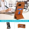 thumbnail image 5 of Allytechgroup Wallet Case for Google Pixel 8A with Credit Card Slot, PU Leatehr Phone Case with Stand RFID Blocking Shockproof Back Cover for Google Pixel 8A for Women Men, Brown, 5 of 5
