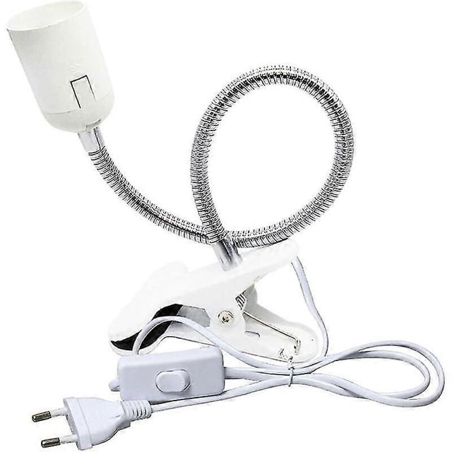Spot E27 Clamp for Reading Lamp in Bed, AC 230V Clip-on Socket Cable with Switch, Lamp Clamp E27 Clip Flexible Gooseneck Lamp for Aquarium Plant Mirro