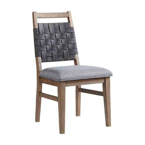 Intercon Chair, Woven Back in Weathered Chestnut (Set of 2)