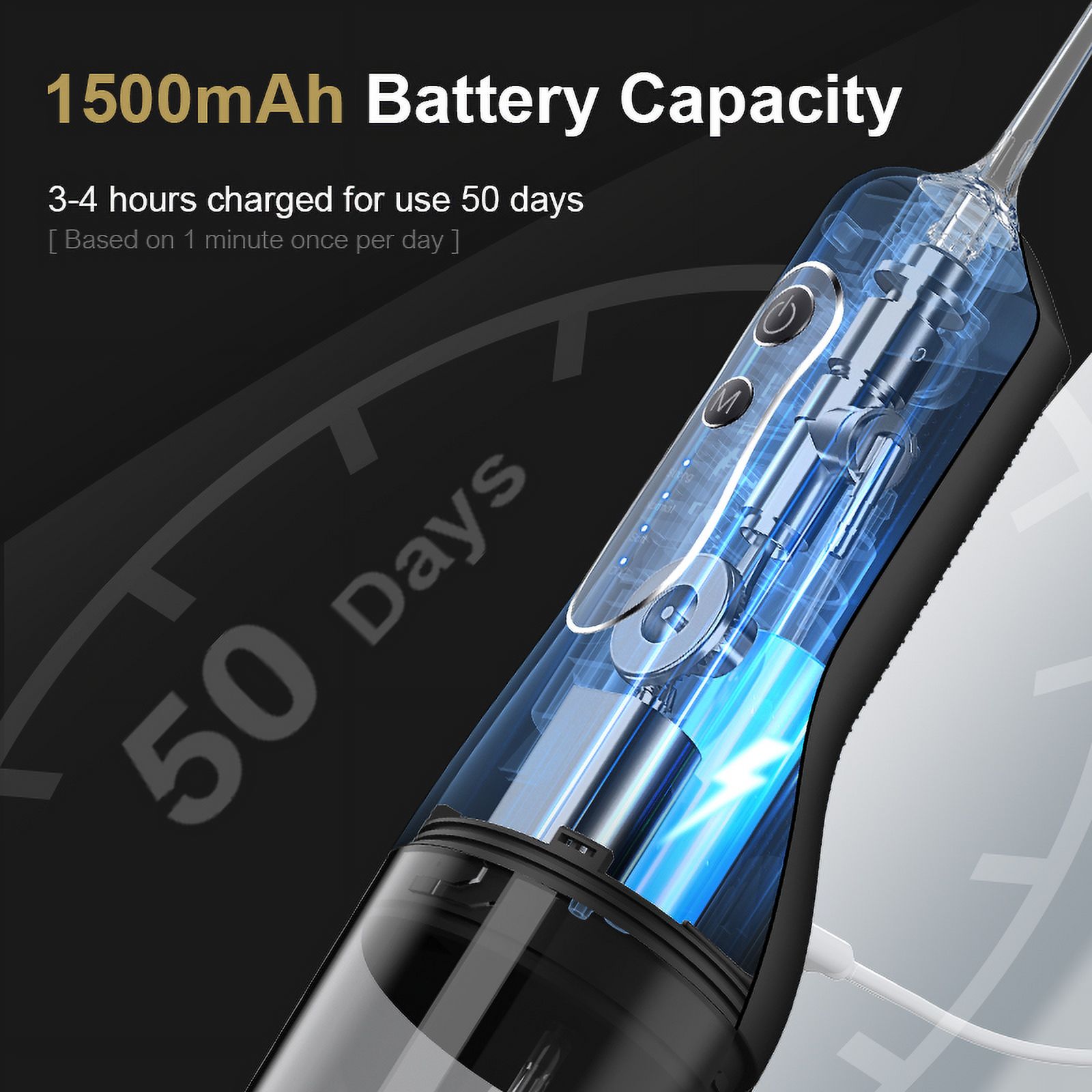Taylarm Cordless Water Flosser, 4 Modes, 260ML Tank photo 3