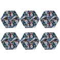 thumbnail image 2 of Disketp colorful snow board Funny Coasters,6 Pcs Leather Coasters with Holder, Perfect Housewarming Hostess Gifts,Protect Furniture from Water Marks Scratch and Damage,Hexagon, 2 of 7