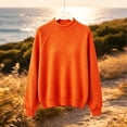 thumbnail image 5 of Mitankcoo Girls Waffle Knit Sweater Long Sleeve Raglan Pullover Top Loose Warm Casual Knitwear for Fall Winter, 5 of 5