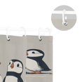 thumbnail image 5 of Yayeee Shower Curtain with Hooks 72"x72" Waterproof Fabric Bathroom Hanging Decor, Cute Puffin, 5 of 5