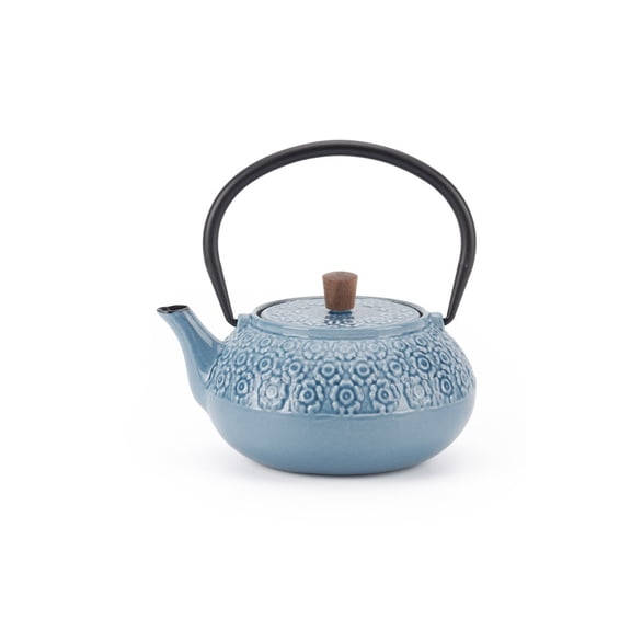 Enamelled Cast Iron Teapot - 600 ml - Sakura Blue