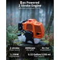 thumbnail image 2 of Gas Powered Pole Saw – 43cc 2-Stroke Engine, 12 Inch Chainsaw, Extendable to 9.5FT, Lightweight Pruner, Anti-Vibration Handle, Perfect for Tree Trimming, Branch and Limb Removal – Orange, 2 of 8