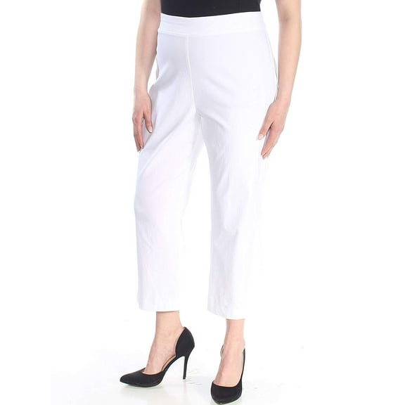 Ruffled Capri Pants Bright White 8