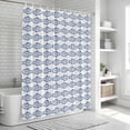 thumbnail image 6 of Ocean Blue Fish Shower Curtain, Waterproof Shower Curtains for Bathroom, Summer Fishing Coastal Nautical Simple Washable Fabric Bathtub Curtain Set Bath Decor with 12 Hooks Stall 36"x72", 6 of 8