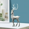 thumbnail image 6 of Creative Reindeer Ornaments Light Luxury Collectible Modern Deer Decoration for Living Room Window Xmas Gifts Furnishings Figurine Statue Standing Gray, 6 of 9