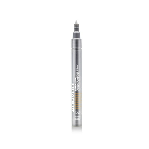 Montana Cans Acrylic Paint Marker, .7mm, Extra-Fine Nib, Outline Silver