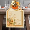 thumbnail image 2 of Pumpkin Table Runner,13 x 72 inch Watercolor Pumpkins Happy Thanksgiving Fall Table Runners Linen Cotton Burlap Kitchen Table Runner for Family Dinner Parties, Christmas & Party, 2 of 5