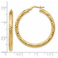 thumbnail image 3 of Boucles d'Oreilles Créoles Rondes en Or Jaune 14k, 3 of 7
