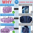 thumbnail image 4 of Large Canvas Tote Bag for Women with Compartments - Durable Work Laptop Bag, 4 of 7