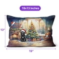 thumbnail image 4 of Merry Christmas Newfoundland Santa Hat Xmas Tree Winter Holiday Pillow Cushion Double Sided Newfie Dog Lover Gifts Throw Pillow - 01013, 4 of 4