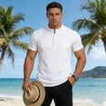 thumbnail image 2 of Men’s Short Sleeve Polo Shirt with Pocket Classic Fit Soft Cotton Material Three Button Placket Collar, 2 of 7