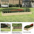 thumbnail image 2 of Home-Complete Raised Garden Bed - 8ftx2ft Wood Planter Box with Open Bottom, 2 of 9