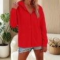 thumbnail image 5 of Sewkxo Womens Zip Up Hoodies Long Sleeve Loose Hooded Sweatshirts 2026 Casual Lightweight Jacket,Red M, 5 of 5