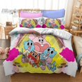 thumbnail image 4 of Juego de cama con estampado 3D de Gumball, el asombroso mundo, funda de edredón Darwin Anais, tamaño king, queen y twin para decoración de dormitorio, 4 of 8