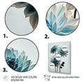 thumbnail image 3 of Designart Hyperrealistic Blue And White Flowers Canvas Wall Art, 3 of 5