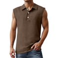 thumbnail image 2 of Tank Tops Men Summer Casual Lightweight Breathable Collared Sleeveless Polo Shirt Vacation Beach Shirt, 2 of 6