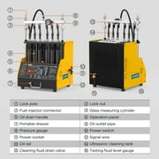 AUTOOL CT400 Fuel Injector Cleaner and Tester Automobile GDI EFI FSI Ultrasonic Wave Fuel Injector Cleaning Machine 6 Cylinders Petrol Injection Tester for Cars Motorcycles