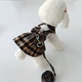 thumbnail image 3 of Vestido para perro con correa para perro, vestidos para perros pequeños, gatos, faldas de lazo para perro, vestido de encaje a cuadros, ropa para perros pequeños y niñas Zefei Wu  9024735047063, 3 of 4