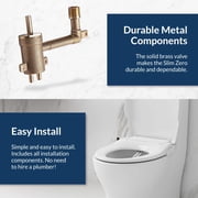 Bio Bidet By Bemis 7MSLIMZEROR 000 SlimZero Round Bidet Toilet Seat. Dual Nozzles, Night Light, Slow Closing