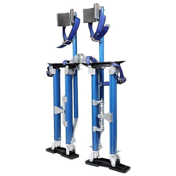 24-40 Inch Drywall Stilts Aluminum Alloy Stilts Adjustable Height Light Blue Fit for Work High Above The Ground