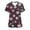 F, variant on Luxalzxs Scrub Tops Women Valentine's Day Love Printed Short Sleeve V Neck T-Shirts Stretchy Nursing Working Uniform Tops with Pockets