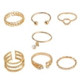 thumbnail image 2 of Anillos para mujer, regalos para mujer, 8 piezas, conjunto abierto geométrico bohemio, joyería personalizada, diseño de hip hop, anillo popular., 2 of 2