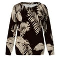 thumbnail image 4 of WXLWZYWL Trendy Sweatshirts For Women 2023 Women Classic And Winter Floral Print Crewneck Long Sleeve Loose Sweatshirt Tops, 4 of 5