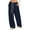 Dark Blue, variant on Tqyyweavej Sweat Pants for Women Drawstring Athletic Wide Leg Trousers Straight Leg Solid Color Stretch Pants with Pockets S-2XL