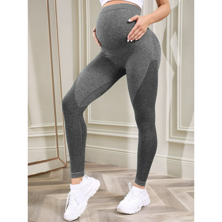 Women's Maternity Workout Leggings Over The Belly Pregnancy Pants 