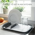 thumbnail image 3 of Kitchen Details 2 Tone Self Draining Dish Rack 16" L, Gray, 3 of 6