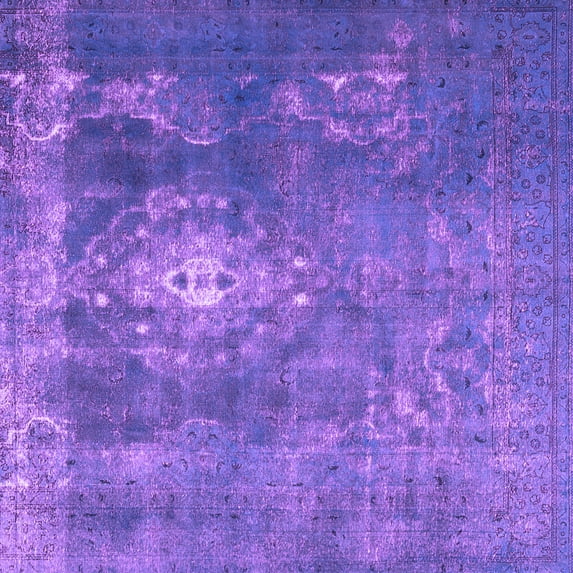 Ahgly Company Indoor Square Persian Purple Bohemian Area Rugs, 5' Square