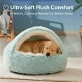 thumbnail image 2 of Cozy Cocoon Dog Bed with Hooded Cover, Plush Cave-Style Pet Bed for Small & Medium Dogs, Warm Calming Snuggle Nest, Washable with Anti-Slip Bottom, 2 of 7