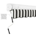 thumbnail image 5 of Awntech 12 Ft Key West Manual Heavy Duty Patio Retractable Awning with Cassette (144in x 9.38in x 120in), Black/White Stripe, 5 of 7