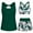 Green, variant on 3 Piece Tankini Swimsuits for Women Women's Fashion Conservative Vest Bikini Print Swimsuit