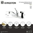 thumbnail image 4 of Kingston KB573 Chatham One-Handle 3-Hole 8" Centerset Kitchen Faucet with Side Sprayer in Polished Chrome, 4 of 4
