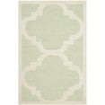 thumbnail image 3 of SAFAVIEH Cambridge Justine Geometric Quatrefoil Wool Runner Rug, Light Green/Ivory, 2'6" x 6', 3 of 11