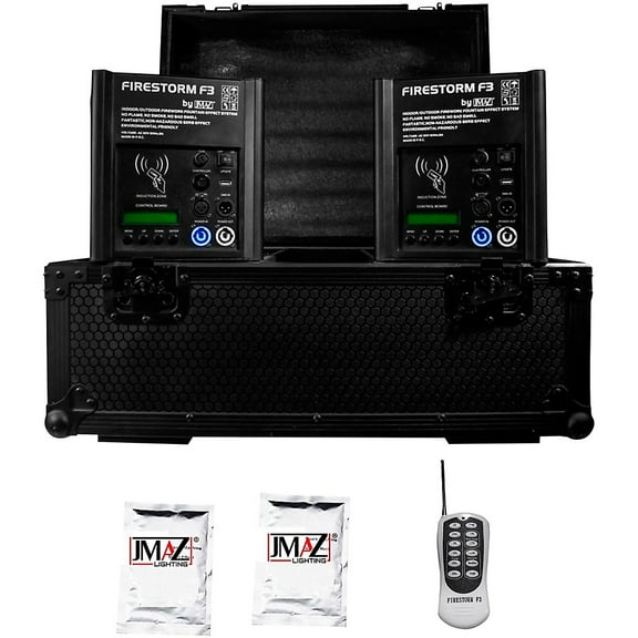Jmaz Lighting JZ4009 Firestorm F3 Cold Spark Machine Unit - Black - Pack of 2