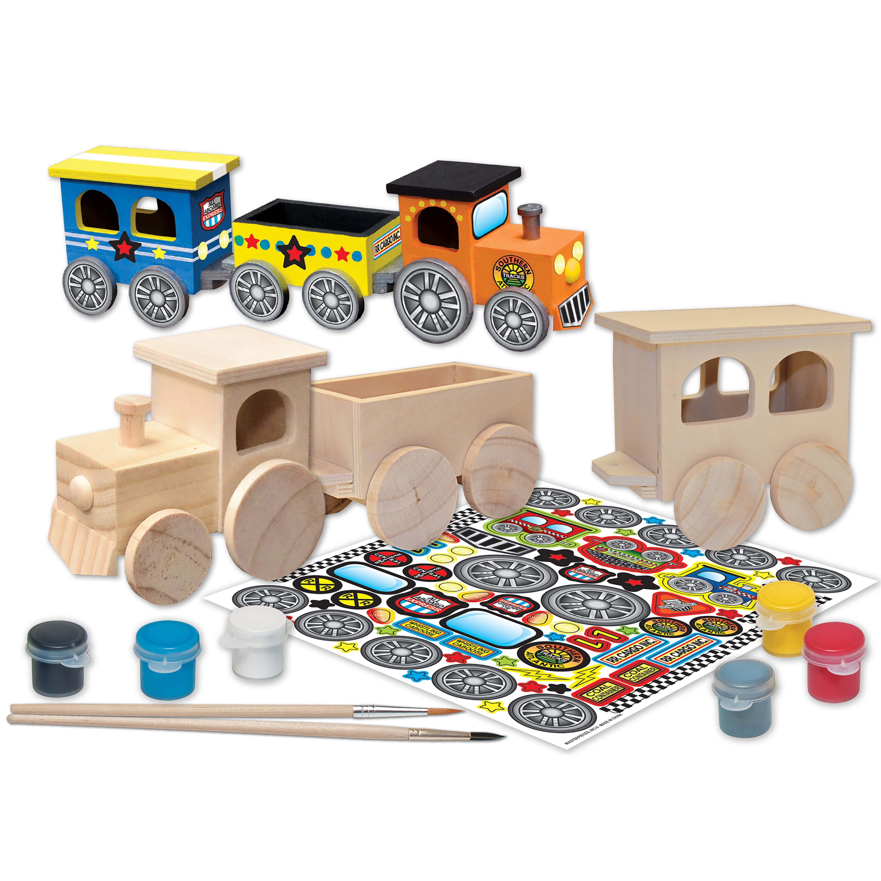 Thomas & Friends Paint Your Own Real Wooden Clock Stand Painting Art Diy Toy Set 