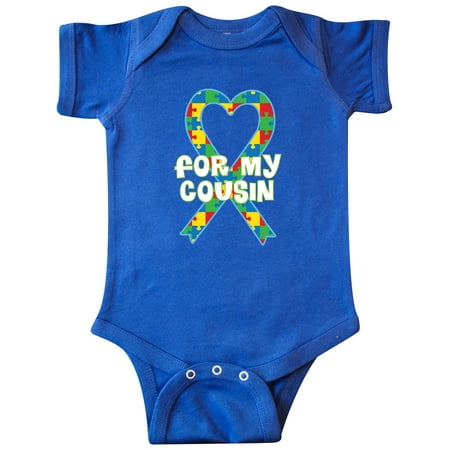 

Inktastic Autism Awareness for Cousin Puzzle Ribbon Gift Baby Boy or Baby Girl Bodysuit