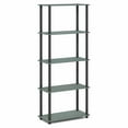 thumbnail image 5 of Furinno TURN-N-TUBE Storage Shelves, 5-Tier Book Shelf, Corner Shelf, Toolless Open Shelves, for Organization and Storage, Living Room, Garage, Home Office, Sage Green, 5 of 5