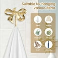thumbnail image 6 of AEVXKHI 2PCS Bow Hook, Brass Bow Wall Hook, Gold Bow Knot Hooks, Elegant Bow Shaped Hooks, Bow Hat Hook Multipurpose Hook for Hat Towel Bag Key, 6 of 10