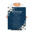 thumbnail image 3 of Koyal Wholesale Marriage Prayer Canvas Wall Art Decor, Navy Blue with White Floral Design, Wedding Registry Ideas, 3 of 5