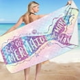 thumbnail image 3 of YAOMOBB Beach Towel Soft Mermaid Pattern Beach Towel Absorbent Microfiber Towel for Daily Use, 3 of 5