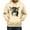 Khaki, variant on Men's Autumn Winter Hooded Sweatshirt Cattle Print Long Sleeve Comfortable Casual Pullover Top for Cool Weather