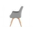 thumbnail image 6 of Lorell Gray Flannel Guest Chair with Wood Legs - Four-legged Base - Gray - 25.1" Width x 24.8" Depth x 35" Height LLR685, 6 of 6