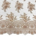 thumbnail image 2 of Vibernum Bridal Lace Sequins Beaded Scallop Fabric for Dresses 52’’ BTY (Blush), 2 of 6